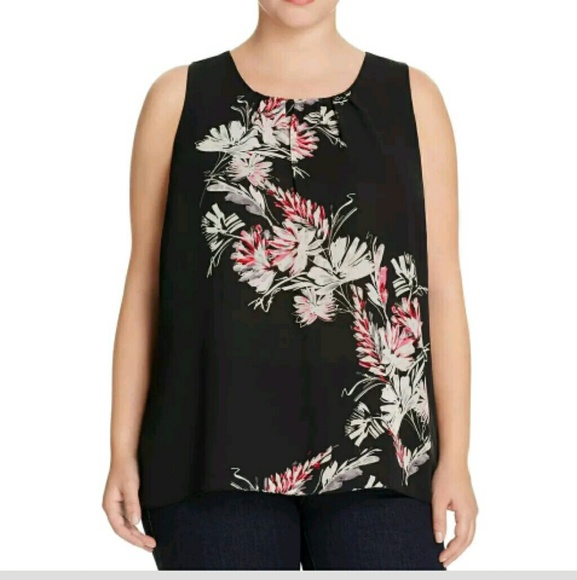 Vince Camuto Tops - NWT Vince Camuto Floral Chiffon Top 1X